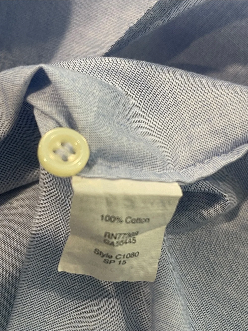 J.Crew Pleated Classic Cotton Button Down Shirt In Light Blue Size M - Picture 7 of 7
